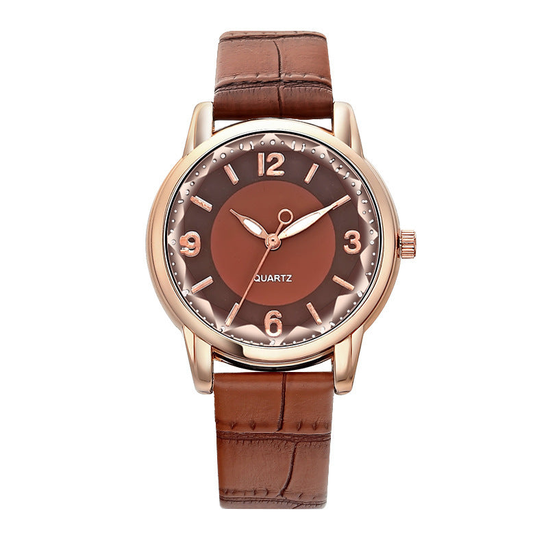 Women's Two-tone Dial Belt Quartz Watch touchydesign