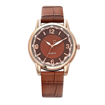 Women's Two-tone Dial Belt Quartz Watch touchydesign