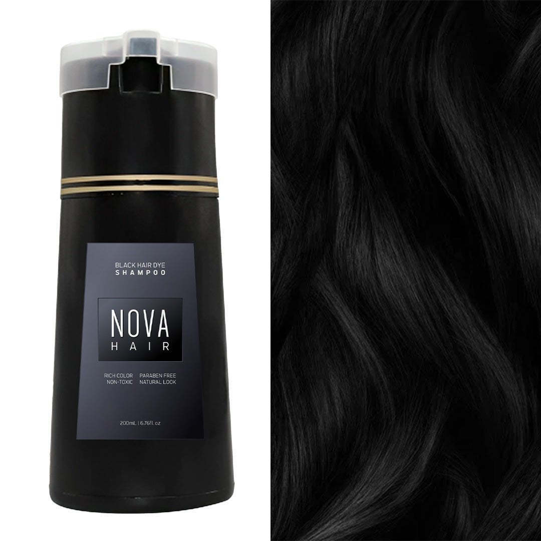 3-in-1 Natural Hair Dye Shampoo for Men and Women | Fast and Long-Lasting Black Hair Dye with Hair Care Benefits"