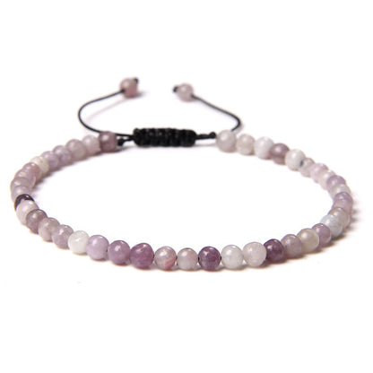 Adjustable Natural Raw Gemstone Beading Bracelet touchydesign