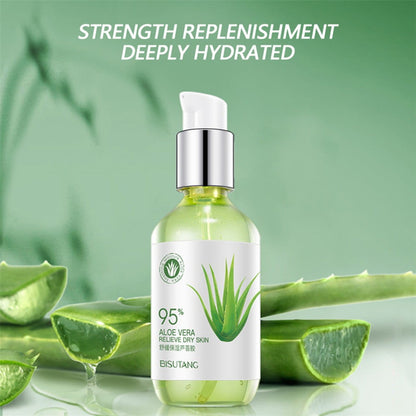 Hydrating aloe gel moisturising lotion for facial use, designed to smooth and nourish skin. Lightweight, non-greasy cream for daily hydration and a radiant complexion.