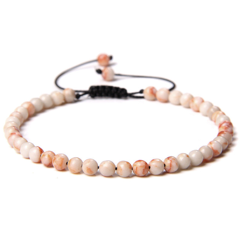 Adjustable Natural Raw Gemstone Beading Bracelet touchydesign