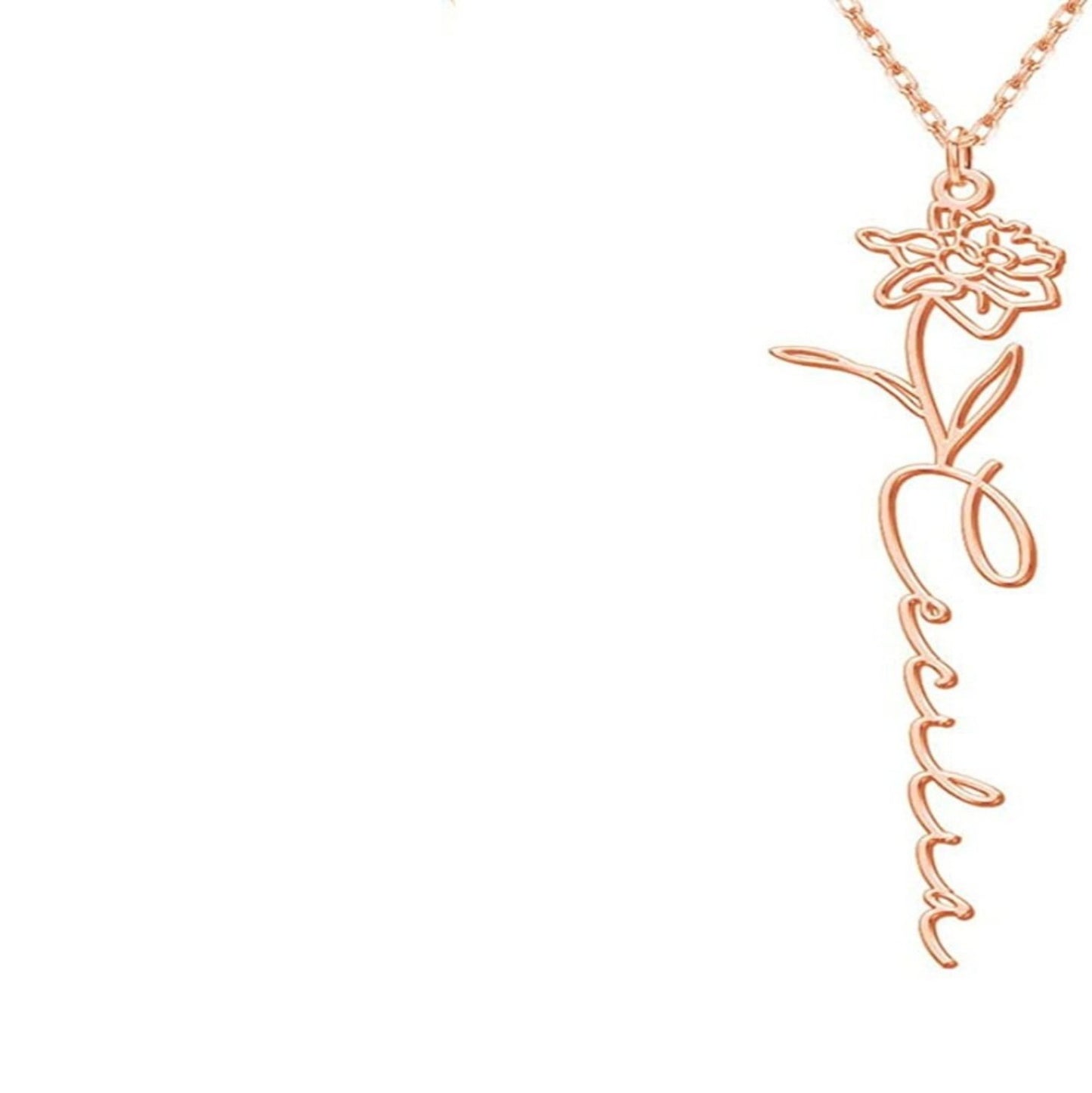 Stainless Steel English Letter Name Necklace touchydesign