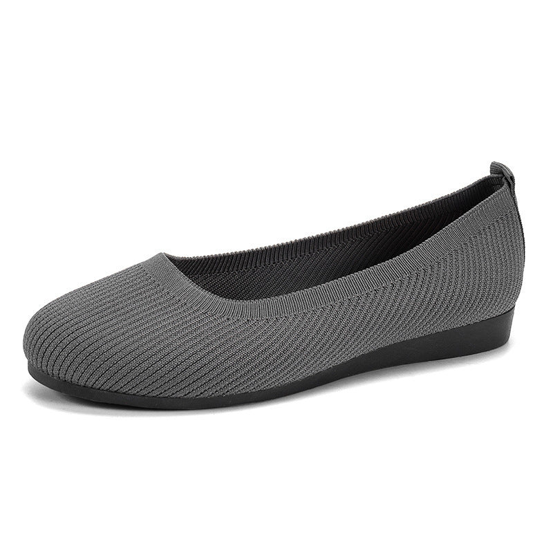 Women's Round Toe Flat Bottom Doug Shoes - Comfortable Casual Slip-On Flats"