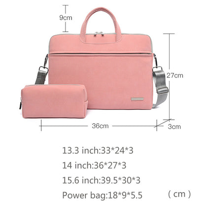 PU Leather Women Laptop Bag Notebook Carrying Case Briefcase For Macbook Air 13.3 14 15.6 Inch Men Handbags Shoulder Mouse Bag touchydesign