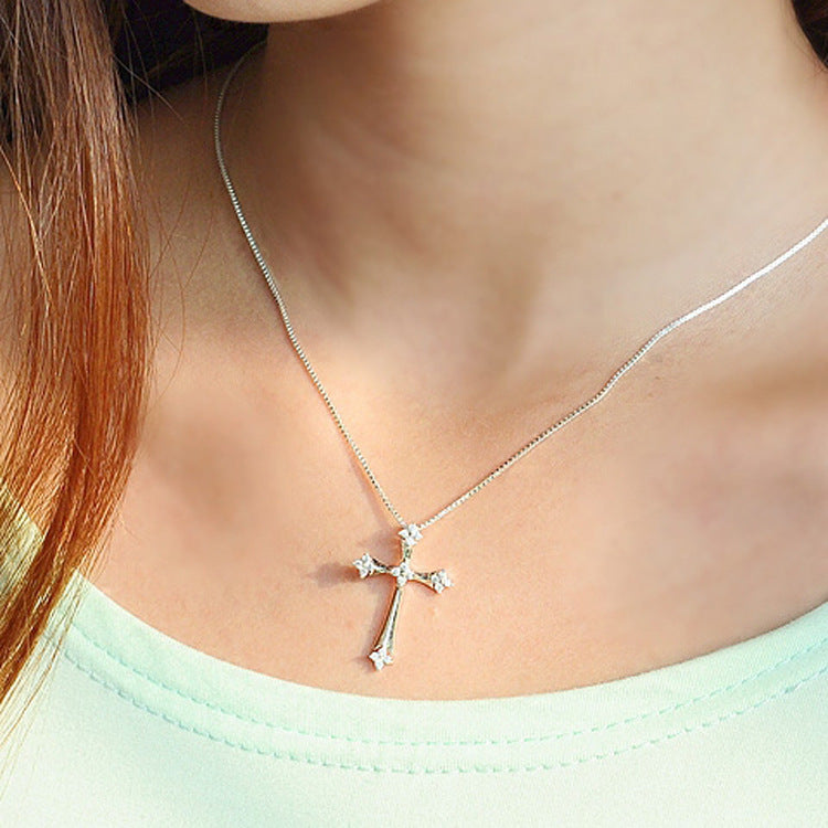 Fashion Sterling Silver Cross Necklace For Women touchydesign