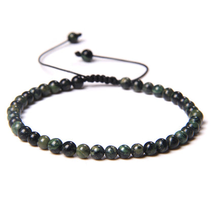 Adjustable Natural Raw Gemstone Beading Bracelet touchydesign