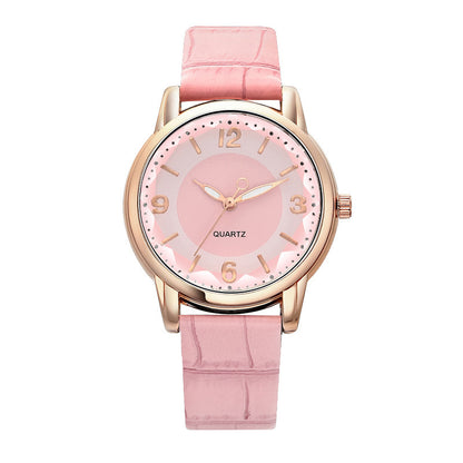 Women's Two-tone Dial Belt Quartz Watch touchydesign