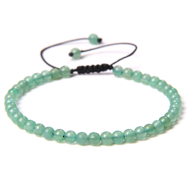 Adjustable Natural Raw Gemstone Beading Bracelet touchydesign