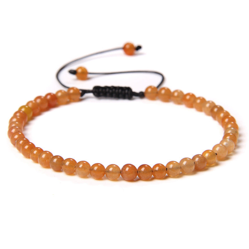 Adjustable Natural Raw Gemstone Beading Bracelet touchydesign