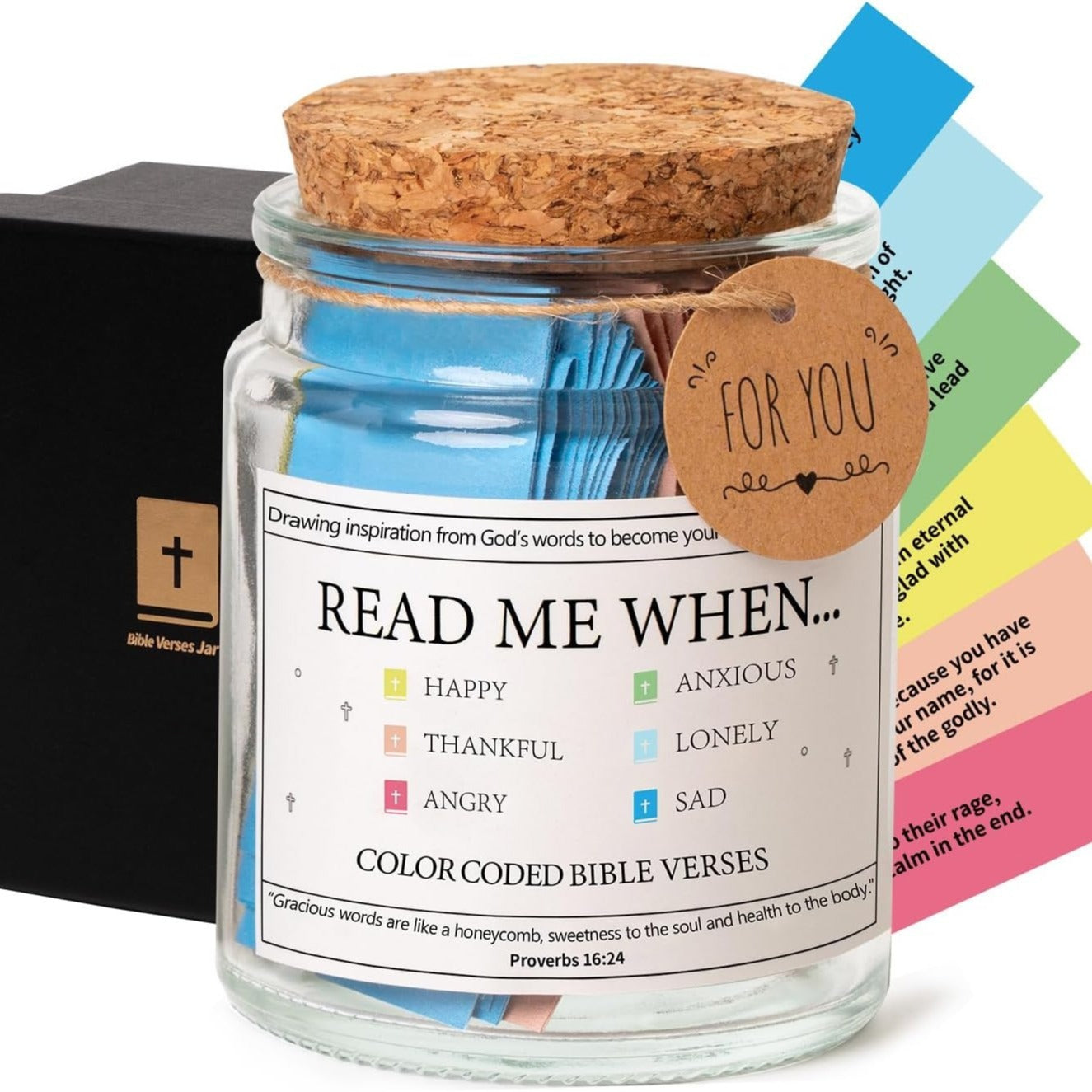 Bible Verses in a Jar - Inspirational Christian Gift for Faith and Inspiration