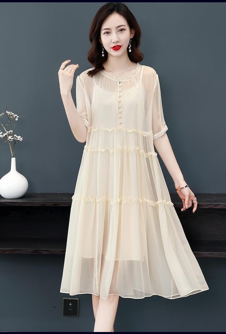 Loose Temperament Slimming Midi Dress