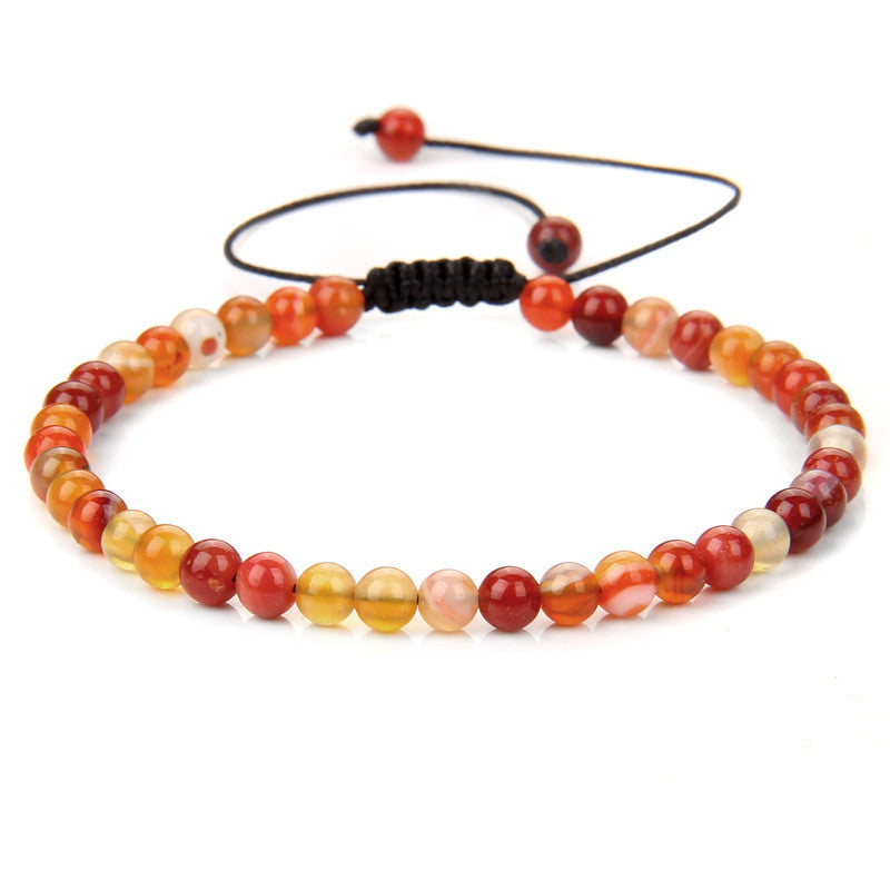 Adjustable Natural Raw Gemstone Beading Bracelet touchydesign