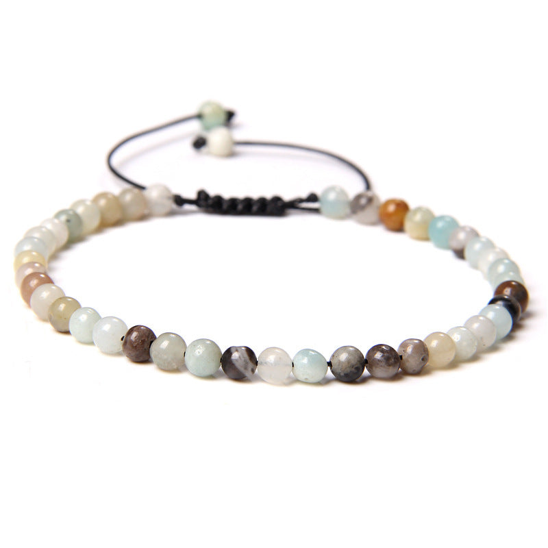 Adjustable Natural Raw Gemstone Beading Bracelet touchydesign