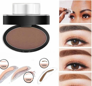 Eyebrow powder stamp tint stencil kit - waterproof eyebrow makeup set with stencils for professional shaping and lifting. Enhances eyebrows with ease.