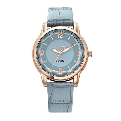 Women's Two-tone Dial Belt Quartz Watch touchydesign