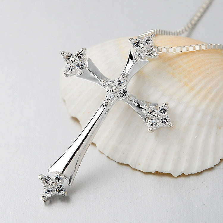 Fashion Sterling Silver Cross Necklace For Women touchydesign