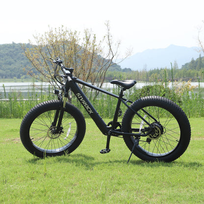 "Professional electric bike for adults with 26x4.0 inch fat tires, 1000W motor, 48V 15Ah battery. Ideal for trail riding, excursions, and commuting. UL and GCC certified."