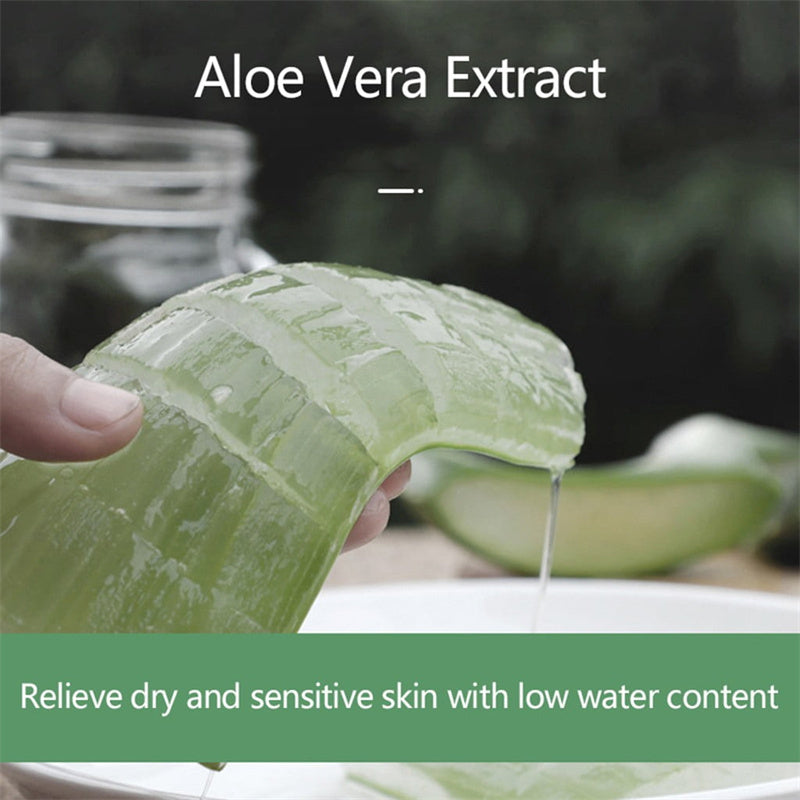 Hydrating aloe gel moisturizing lotion for facial use, designed to smooth and nourish skin. Lightweight, non-greasy cream for daily hydration and a radiant complexion.