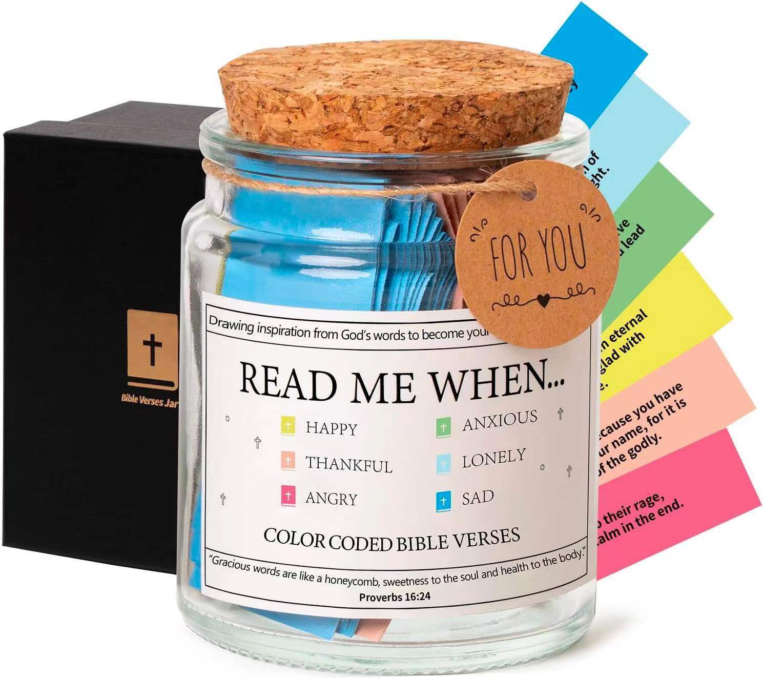 Bible Verses in a Jar - Inspirational Christian Gift for Faith and Inspiration