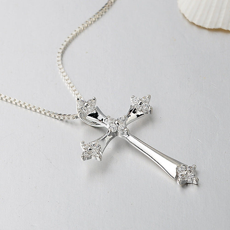 Fashion Sterling Silver Cross Necklace For Women touchydesign