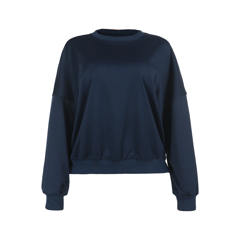 "European and American Simple Casual All-match Loose Basic Sports Sweater - Comfortable, Versatile, and Stylish"