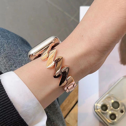 Watch Band Silk Scarf Bracelet Wave Pattern Z-shaped Steel Belt touchydesign