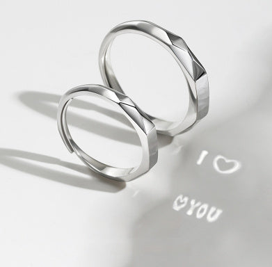 925 sterling silver ring with hidden love pattern, ideal for romantic weddings and engagements