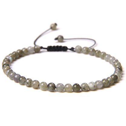 Adjustable Natural Raw Gemstone Beading Bracelet touchydesign