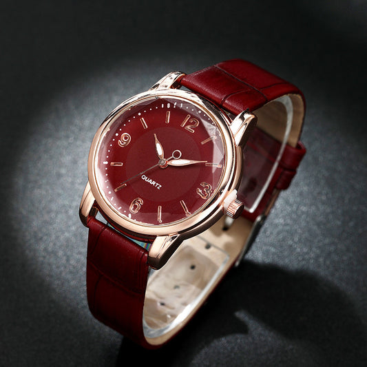 Women's Two-tone Dial Belt Quartz Watch touchydesign