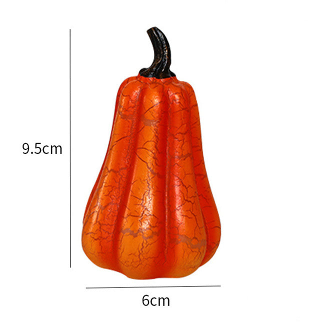 "2024 Halloween Pumpkin Lantern - Realistic Resin Pumpkin LED Candle Lamp - Luminous Halloween Decor for Spooky Atmosphere"