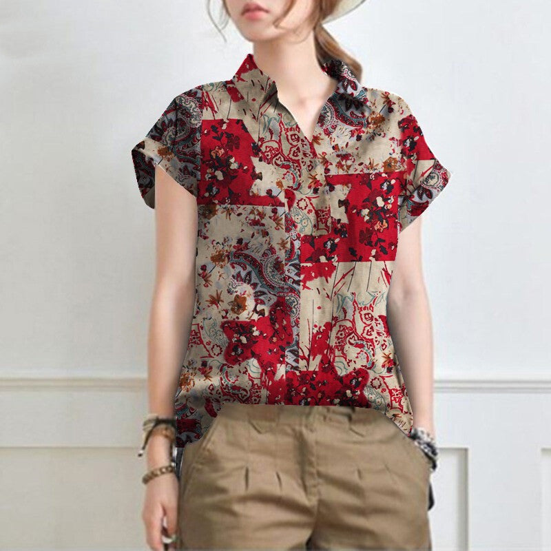 Women's Printed Short Sleeve Casual Fashion