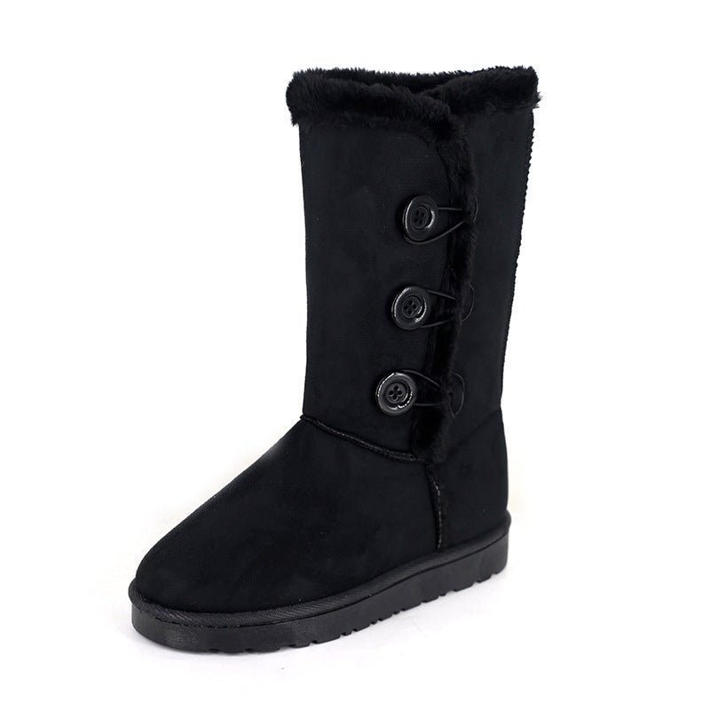 High Cotton-Padded Snow Boots for Women - Cozy & Durable Winter Footwear