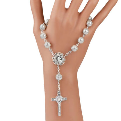 Beads Artificial Glass Pearl Cross Bracelet touchydesign