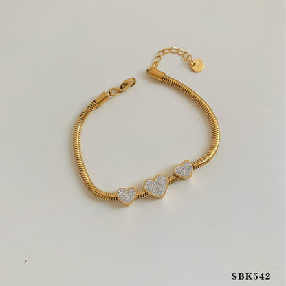 Network Chain Heart Bracelet All-match Suit touchydesign