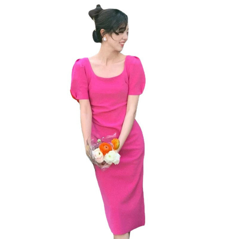 Women's Gentle Temperament Dress Fashion Elegant Slim Hip Bag Dress touchydesign