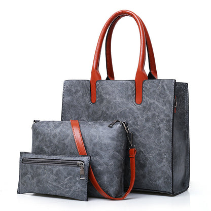 Three-piece Women's Bag European And American Fashion Retro touchydesign