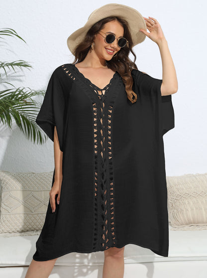 Women's Crochet Stitching Loose Dress