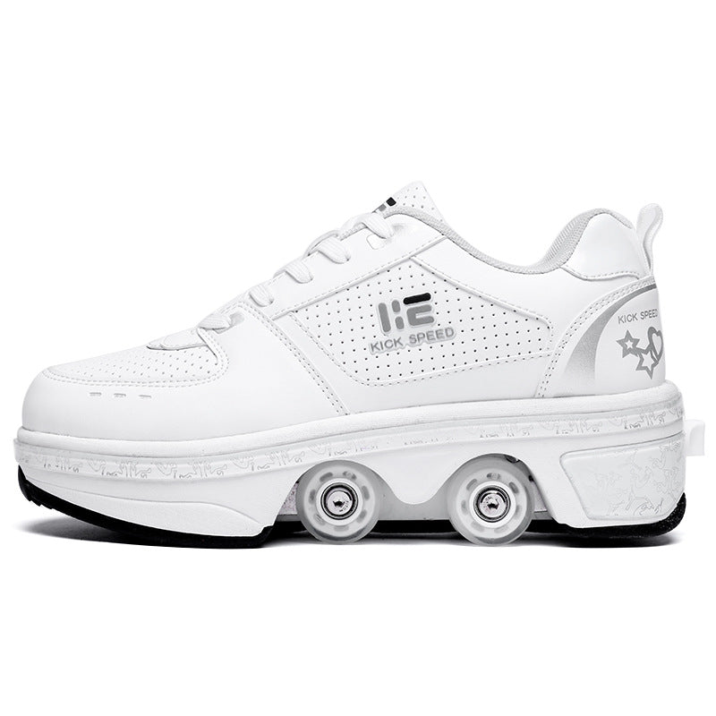 Four-Wheel Heelys Dual-Use Skates - Versatile Roller Skates for Men & Women