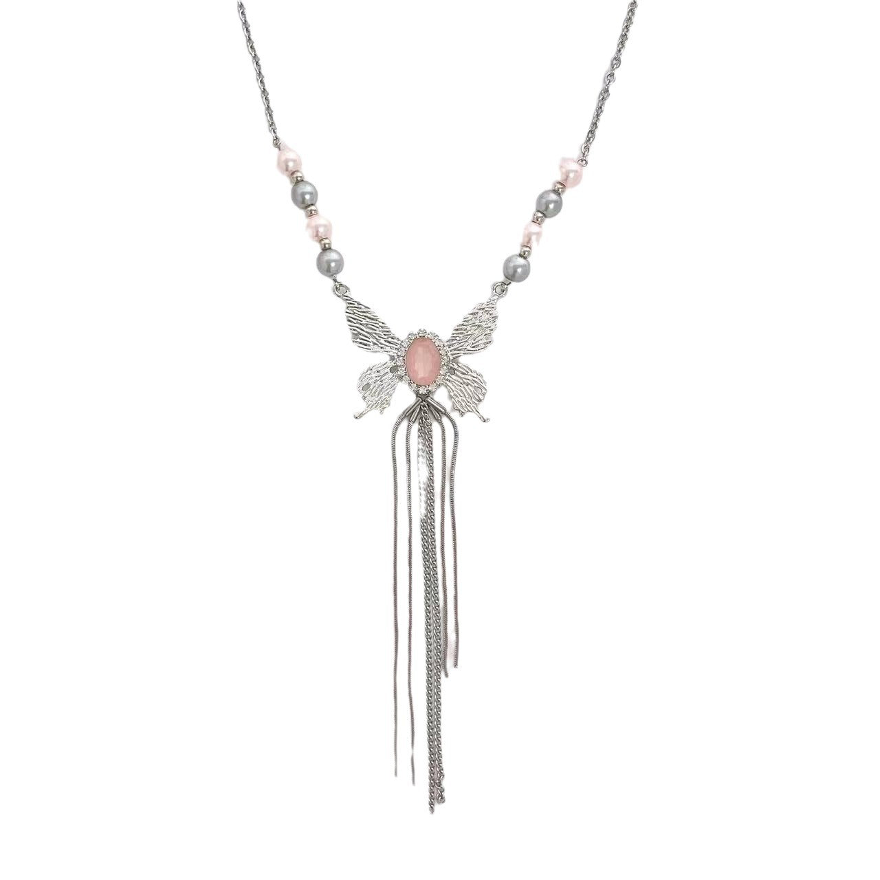 Butterfly Tassel Beaded Necklace Special-interest Design touchydesign