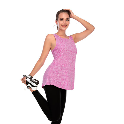 Exercise Yoga Clothes Blouse Running Quick-drying Loose Yoga Vest touchydesign