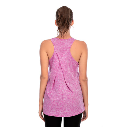 Exercise Yoga Clothes Blouse Running Quick-drying Loose Yoga Vest touchydesign