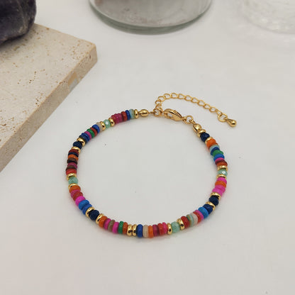 Colorful Natural Shell Hand-woven Beads Retro Twin touchydesign