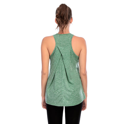 Exercise Yoga Clothes Blouse Running Quick-drying Loose Yoga Vest touchydesign