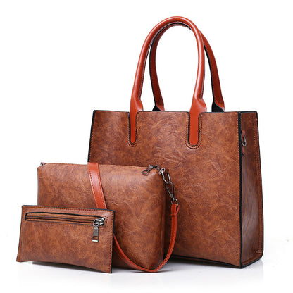 Three-piece Women's Bag European And American Fashion Retro touchydesign