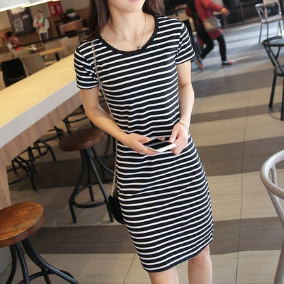 Korean Style Mid-length Dress Slim Fit Slimming touchydesign