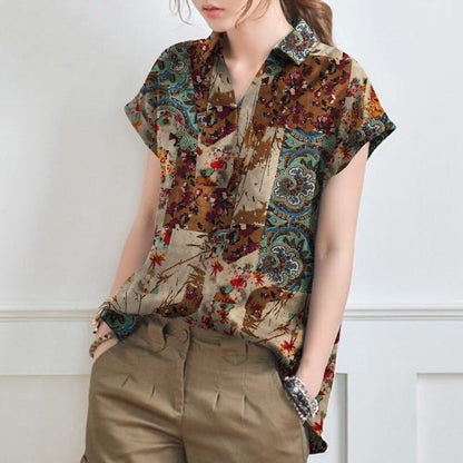 Women's Printed Short Sleeve Casual Fashion