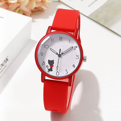 Female Student Silicone Strap Quartz touchydesign