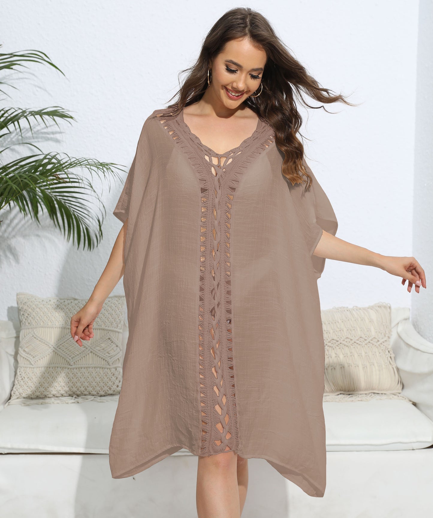 Women's Crochet Stitching Loose Dress