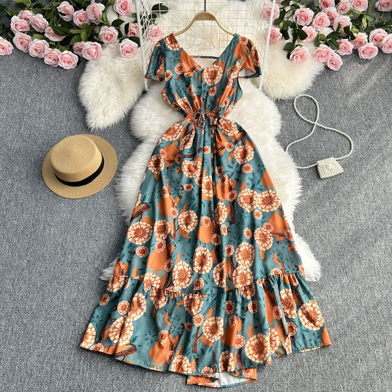 Women's Fairy Temperamental Floral Dress Summer